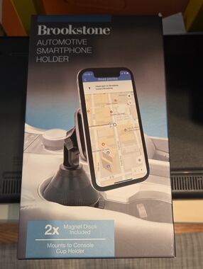 Brookstone Automotive Smartphone Holder - Black and Silver